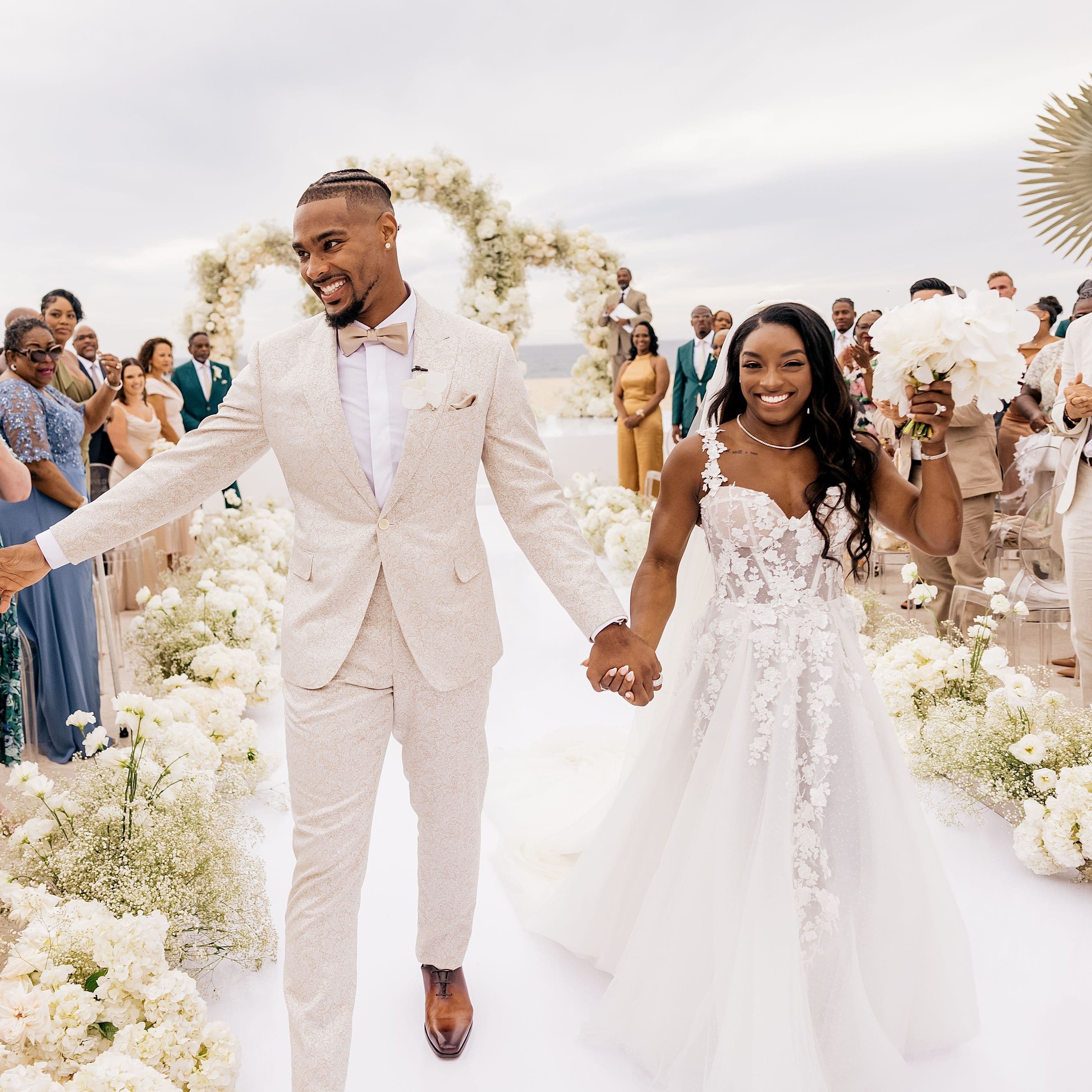 Image for From Gymnast Stacey Ervin Jr. to NFL Star Jonathan Owens: Simone Biles' Journey of Love and Partnership