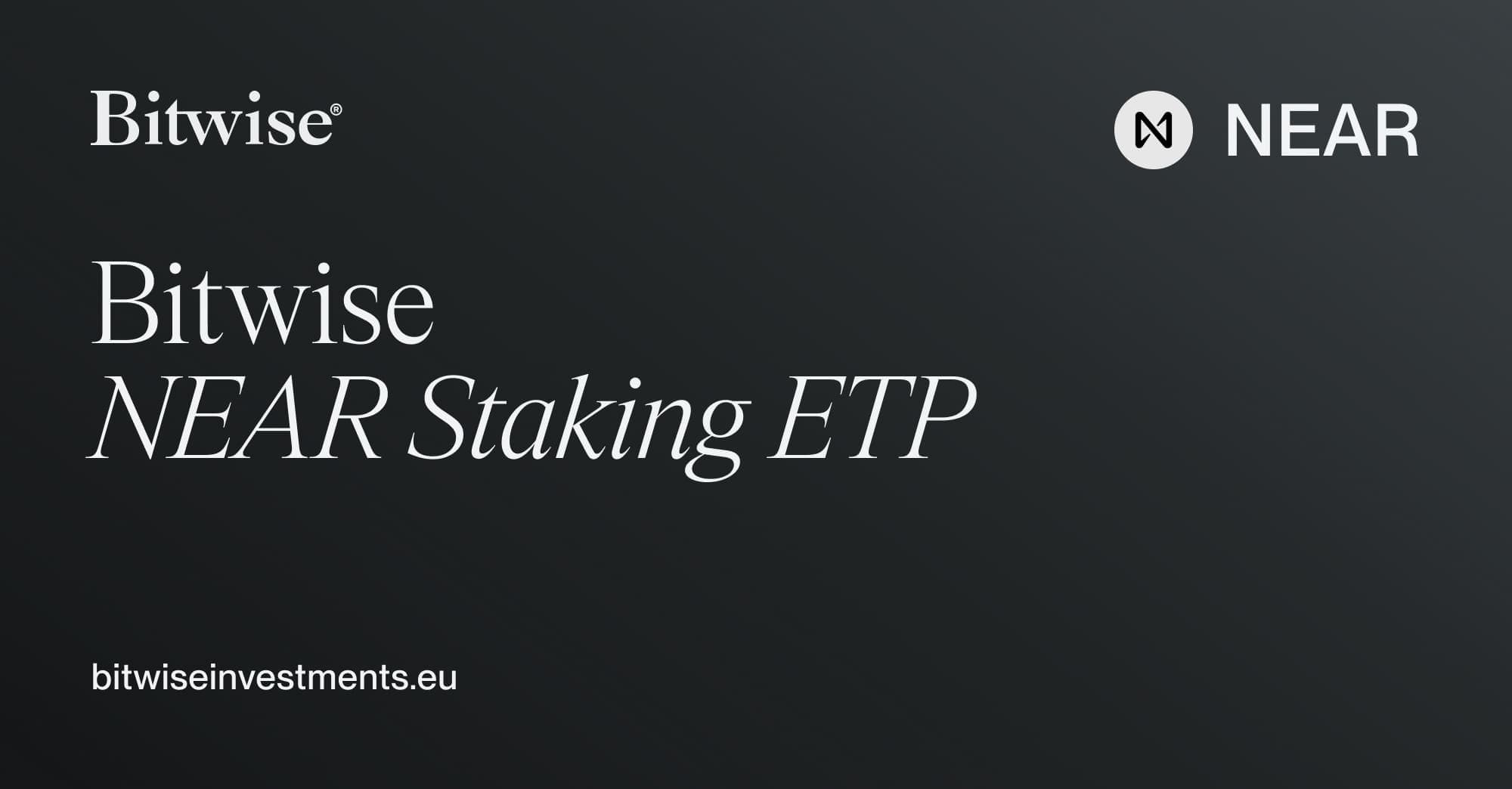 Image for Bitwise NEAR Staking ETP Lists on XETRA, Targeting 5.5% Net Staking Yield