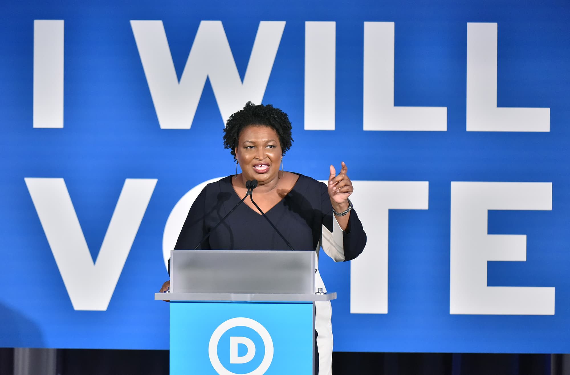 Image for Stacey Abrams Links Trump's Los Angeles Federal Force Deployments to Election Integrity Concerns