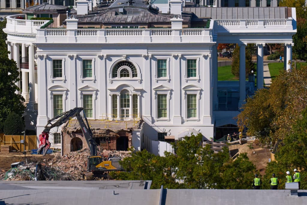 Image for White House East Wing Demolished for President Trump's $300 Million Ballroom