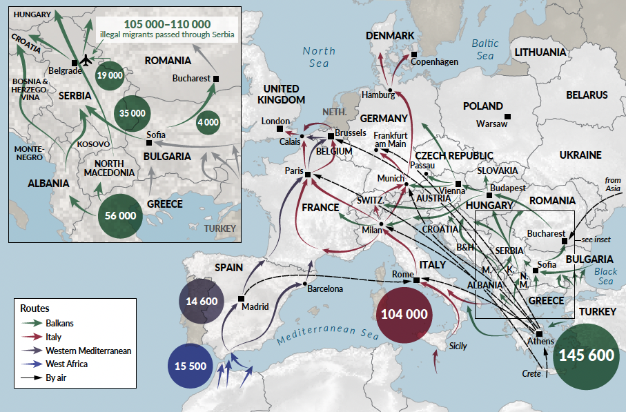 Image for European Asylum Applications Exceed 1 Million in 2023, Fueling Contentious 'Migrant Invasion' Rhetoric