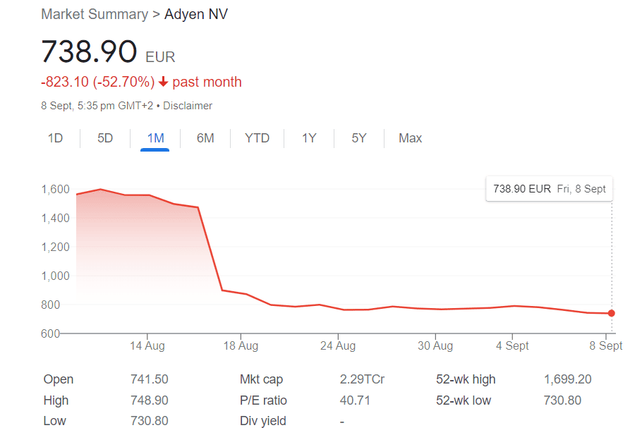 Image for Adyen Shares Plunge 35% Following Significant H1 2025 Earnings Miss