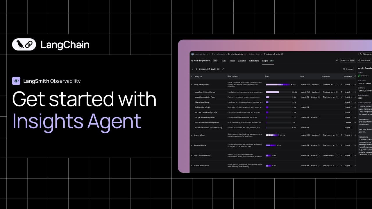 Image for LangSmith's New Insights Agent Automates Analysis of Nearly 1 Billion Daily Events for Enhanced AI Agent Performance