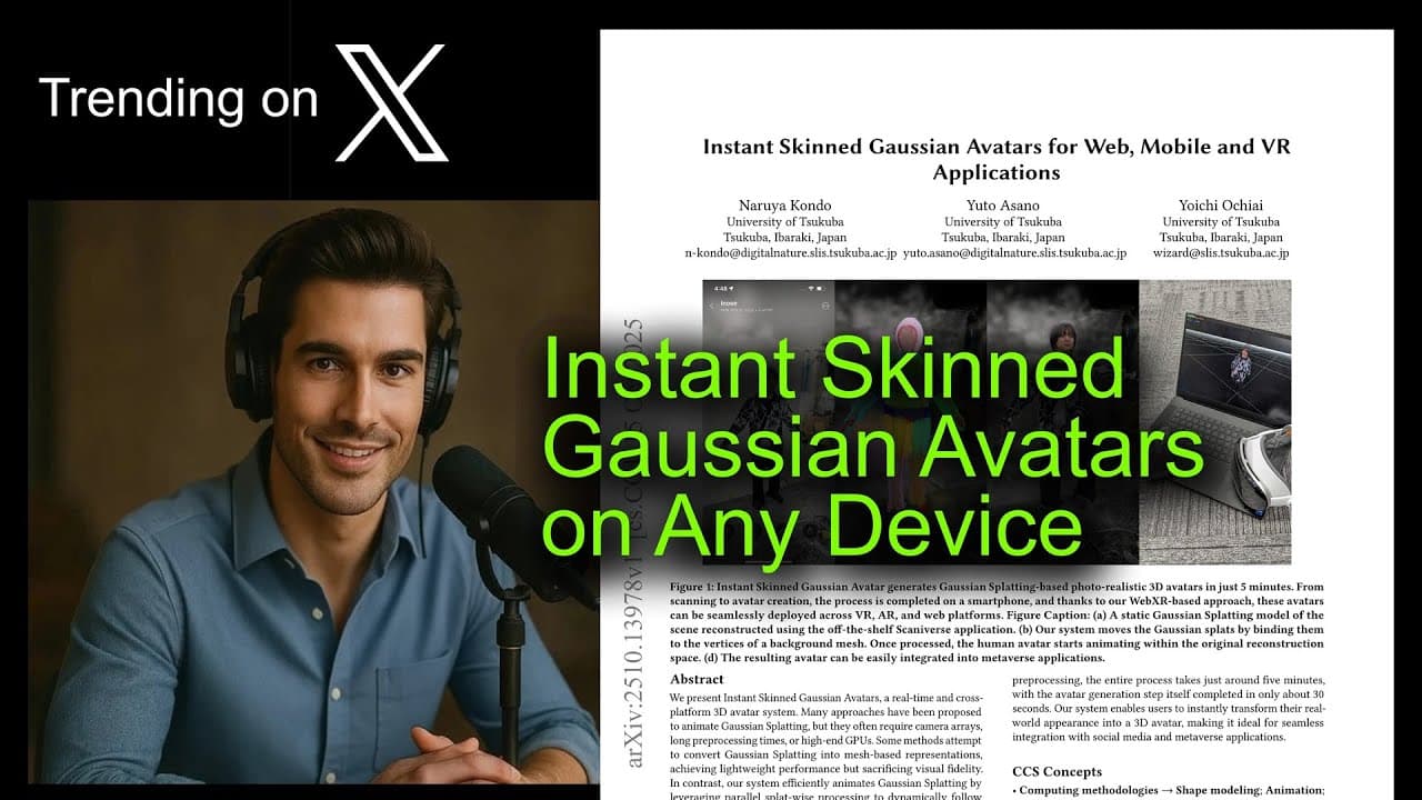 Image for Instant Skinned Gaussian Avatars Achieve 240 FPS Real-Time Rendering, Revolutionizing Digital Human Creation