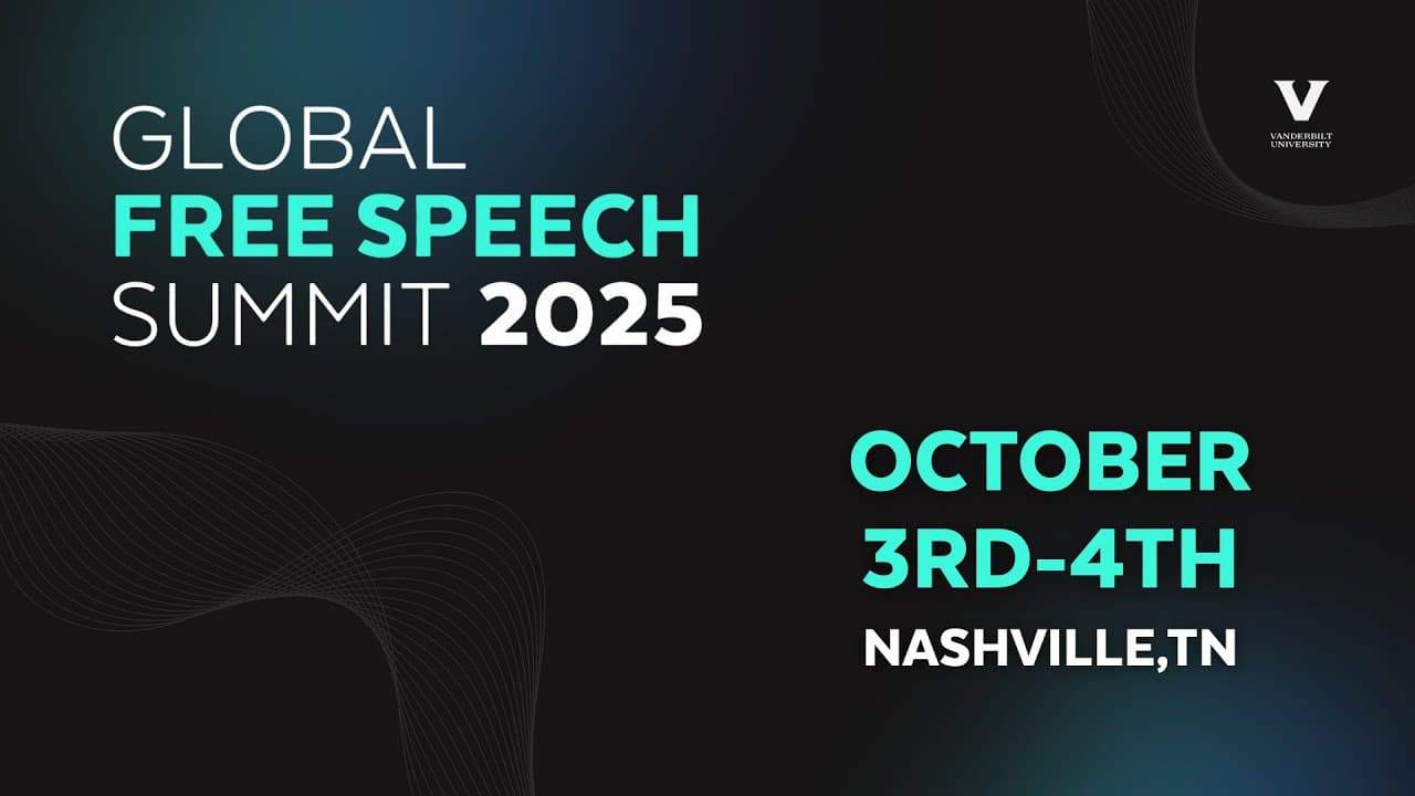 Image for Global Free Speech Summit 2025 Set for October 3-4 in Nashville, Featuring Peter Boghossian