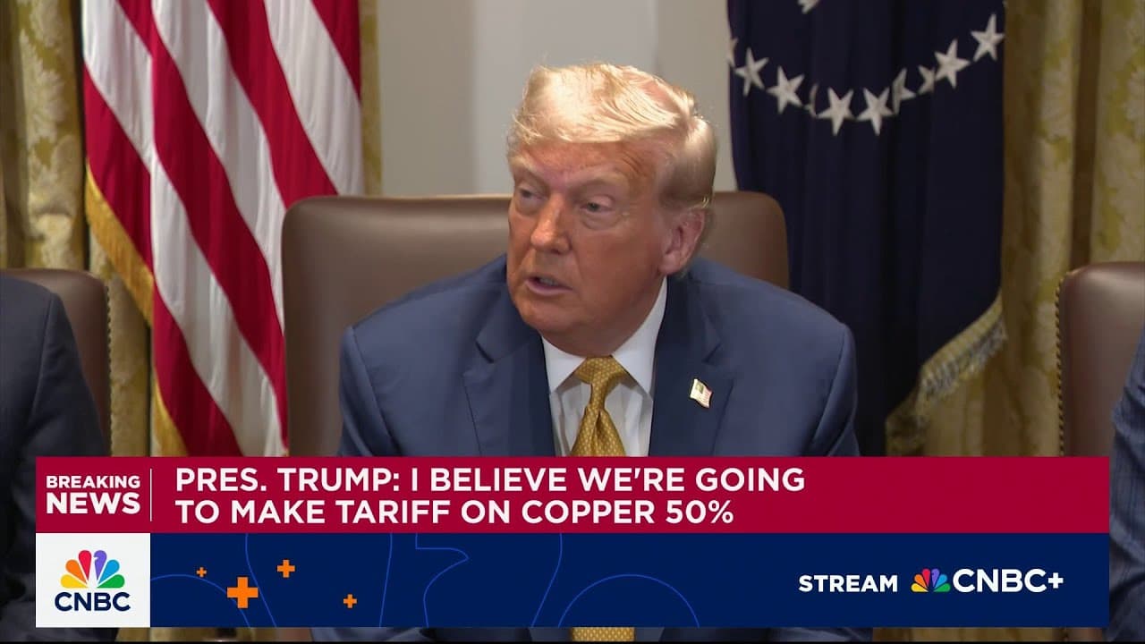 Image for US Imposes 50% Tariff on Copper Imports, Sending Futures to Record Highs