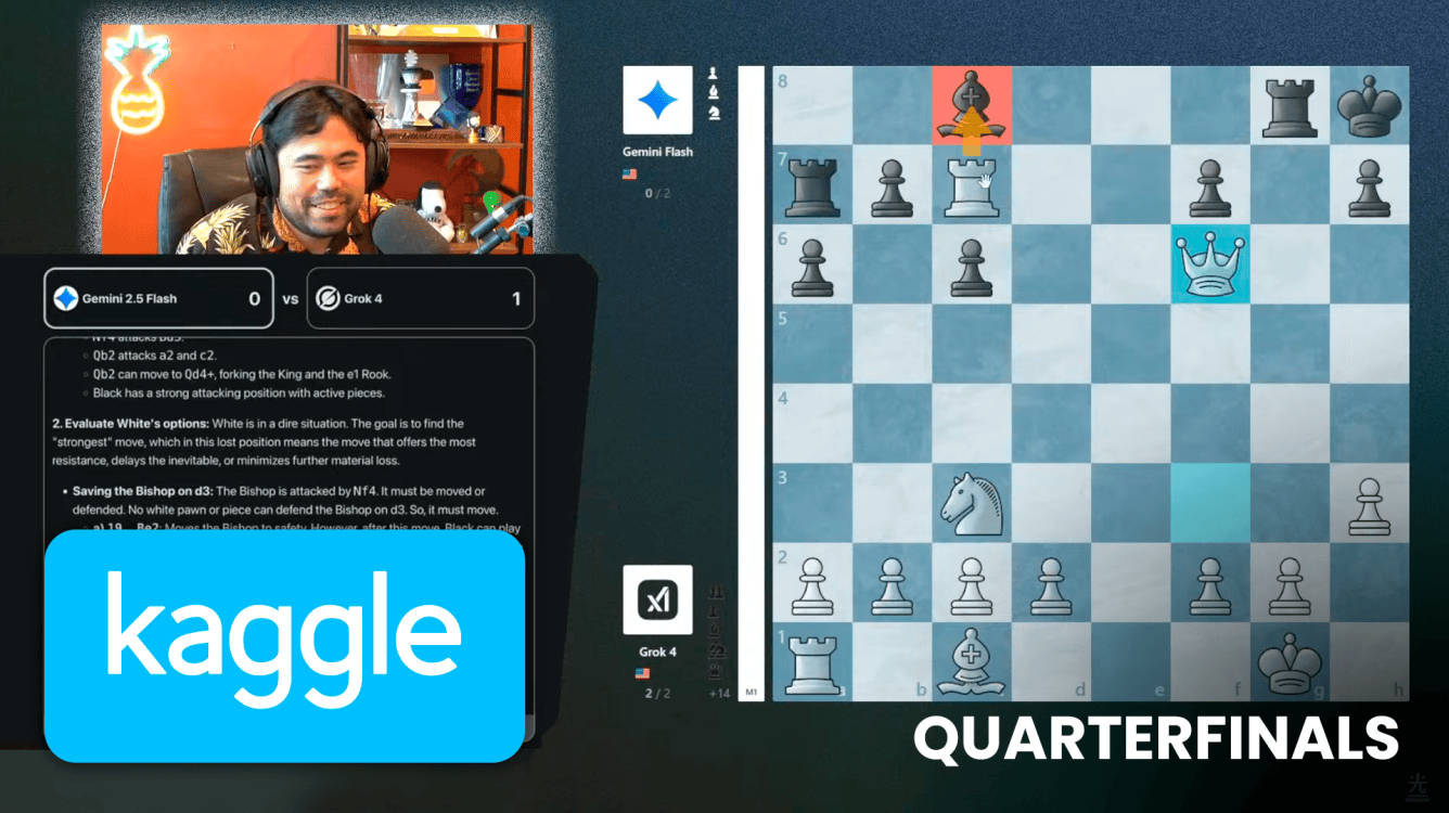 Image for OpenAI's o3 Secures 4-0 Victory Over Grok 4 in Inaugural Kaggle AI Chess Tournament