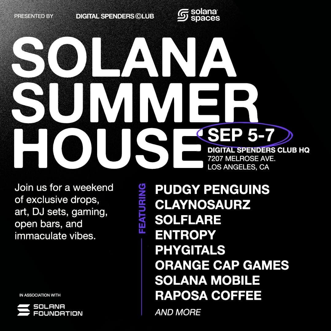 Image for Solana Summer House to Host Three-Day Immersive Web3 Experience in Los Angeles