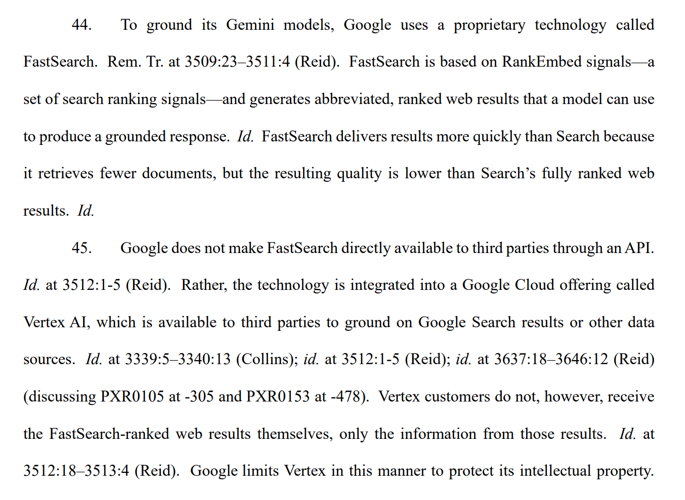 Image for Court Documents Detail Google's FastSearch: A Quicker, Lower-Quality Search for Gemini
