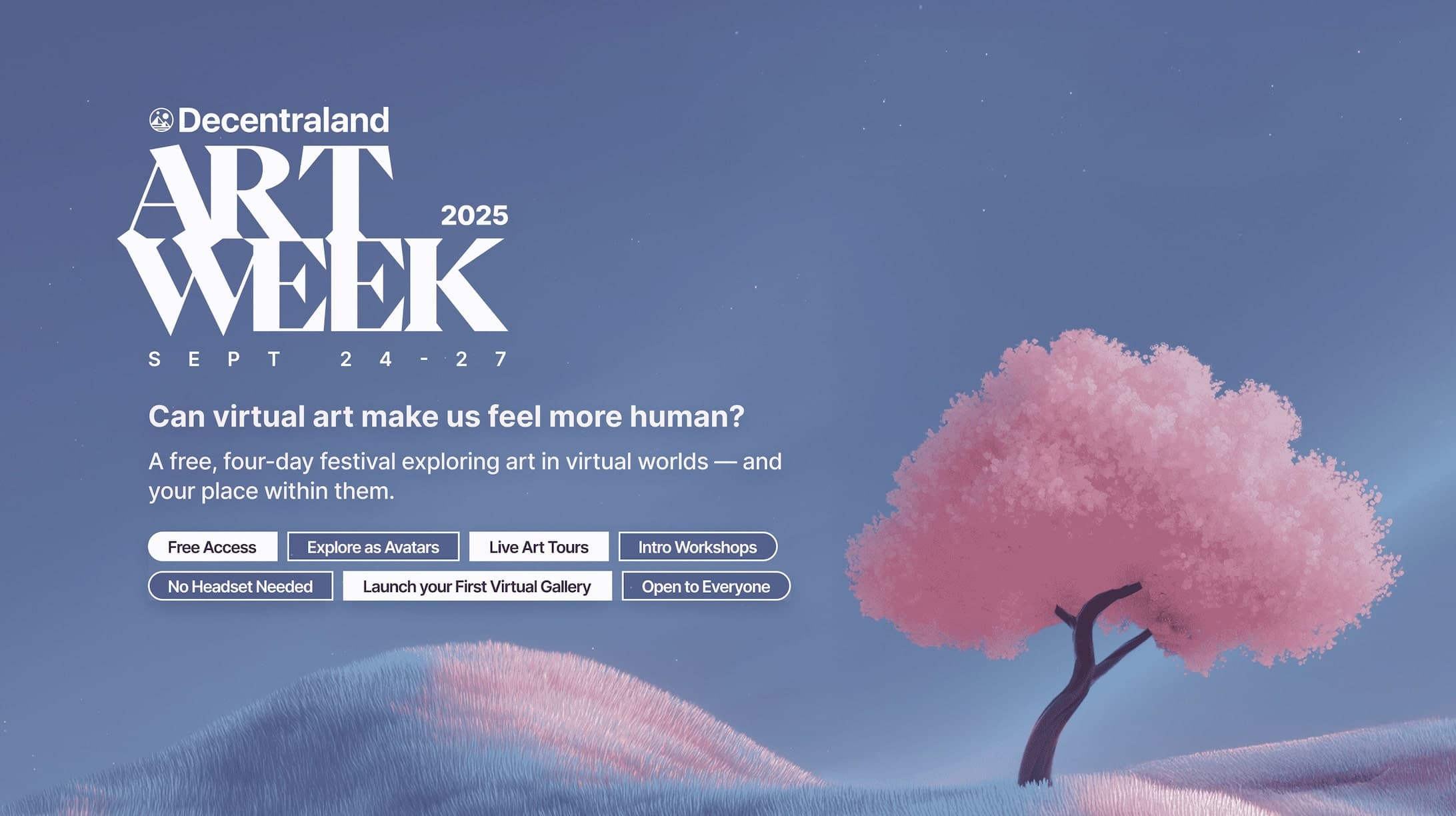Image for Decentraland Art Week 2025 Kicks Off with 4-Day 'TOUCH GRASS' Festival Featuring Over 30 Artists