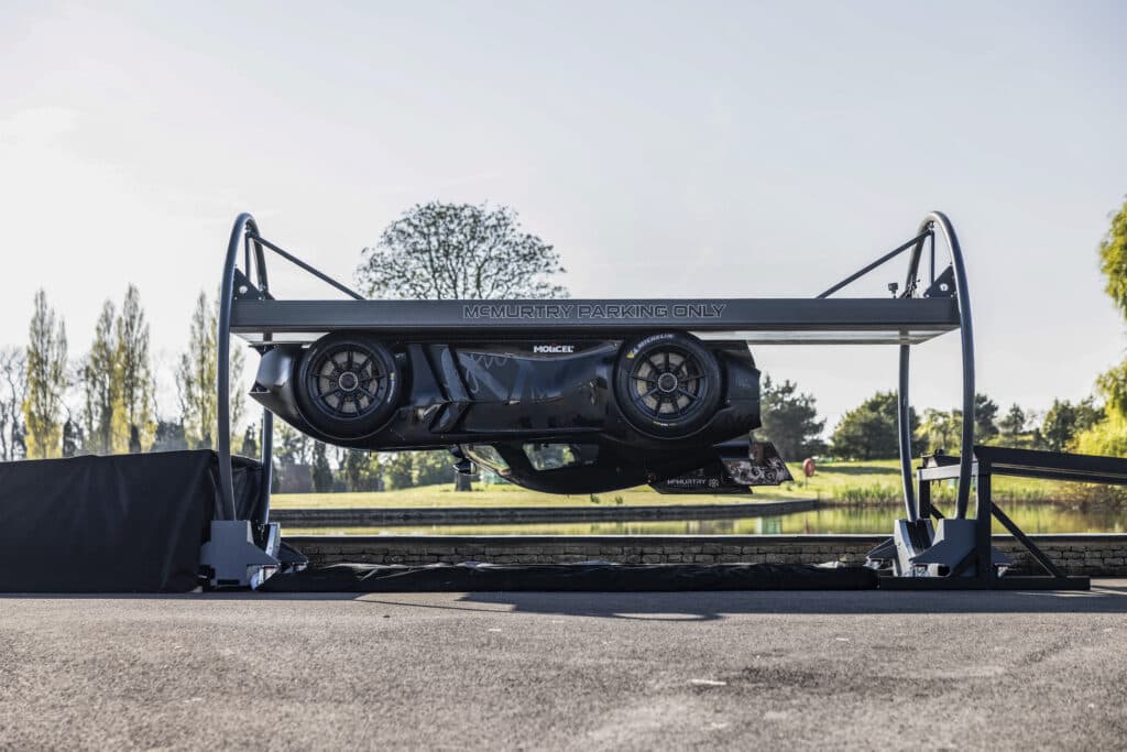 Image for Electric McMurtry Spéirling Hypercar Drives Upside Down, Showcasing 2,000 kg 'Downforce-on-Demand'