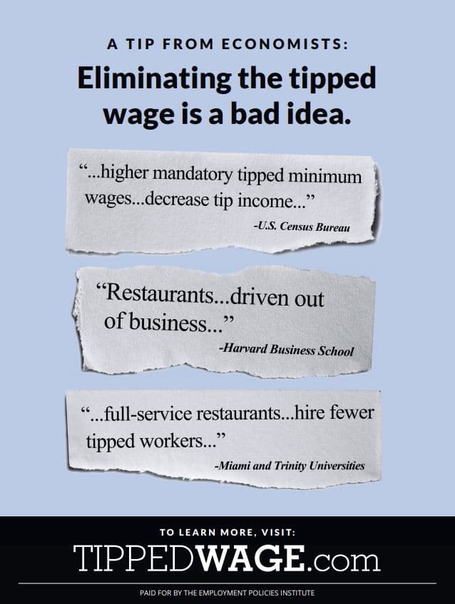 Image for Seven States Eliminate Tipped Minimum Wage as National Debate on Pay Models Intensifies