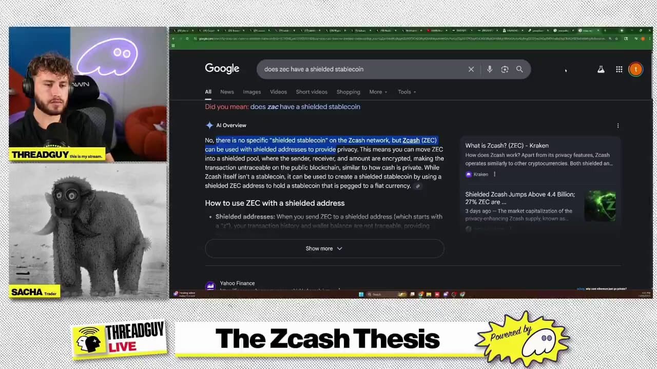 Image for Zcash Expert Warns Against 'Pass-Through' Use as AI Threatens Transaction Privacy