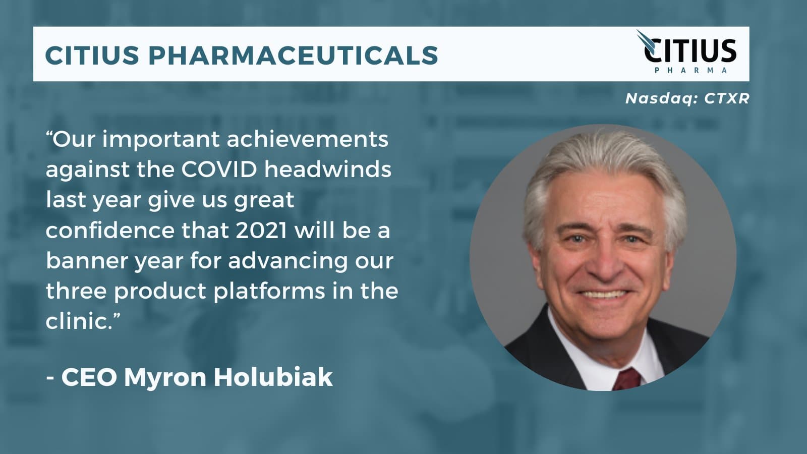 Image for Myron Holubiak (Citius Pharmaceuticals)