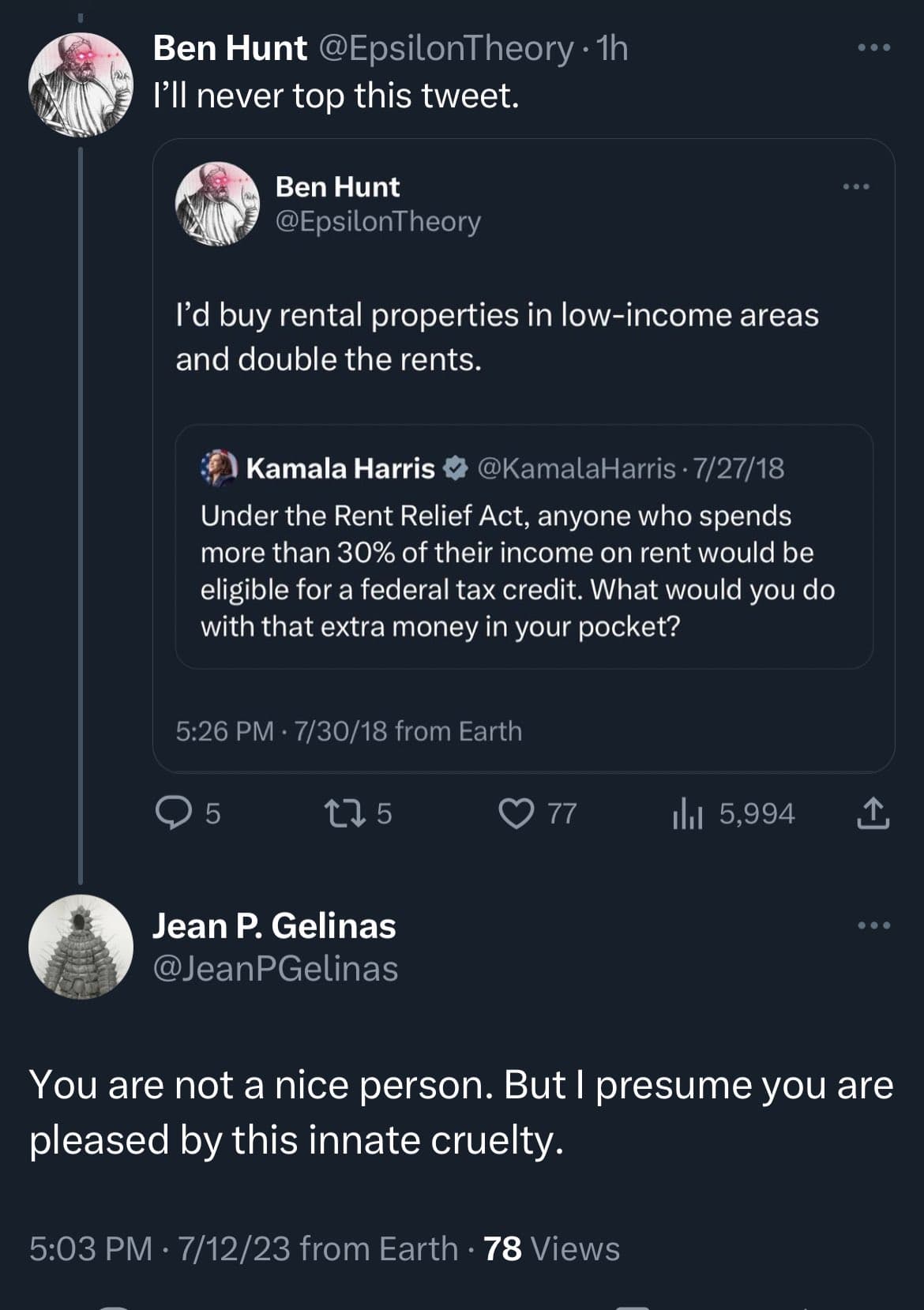 Image for Epsilon Theory Founder Ben Hunt's Hyperbolic Tweet Underscores Deep Political Frustration