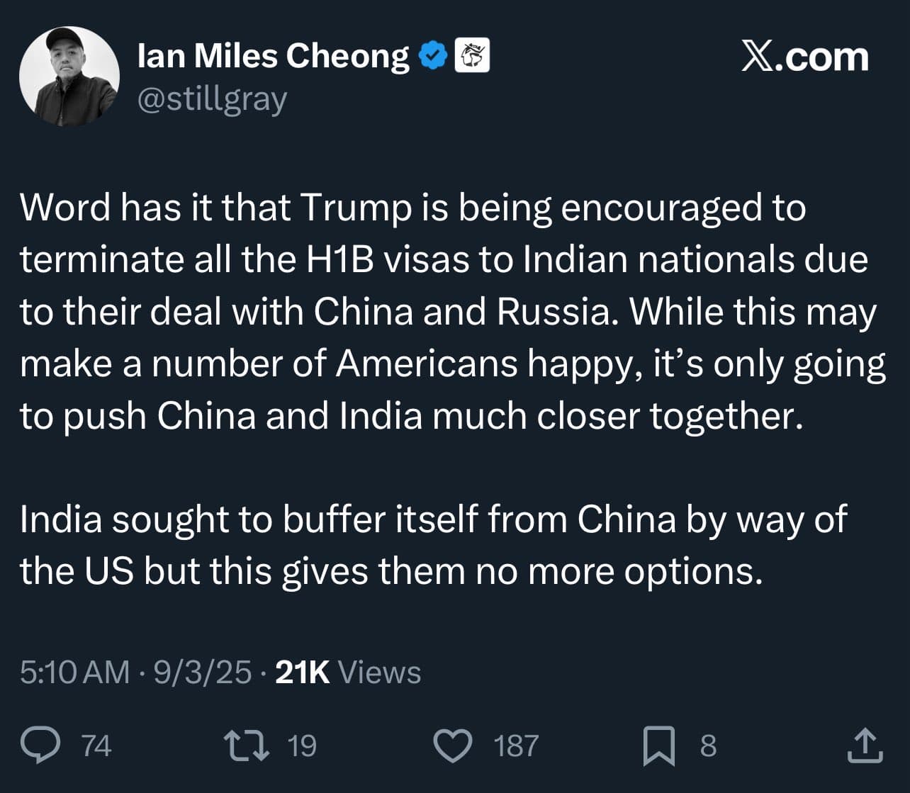 Image for Commentator Alleges Financial Influence Behind Shifting Stances on India Policy