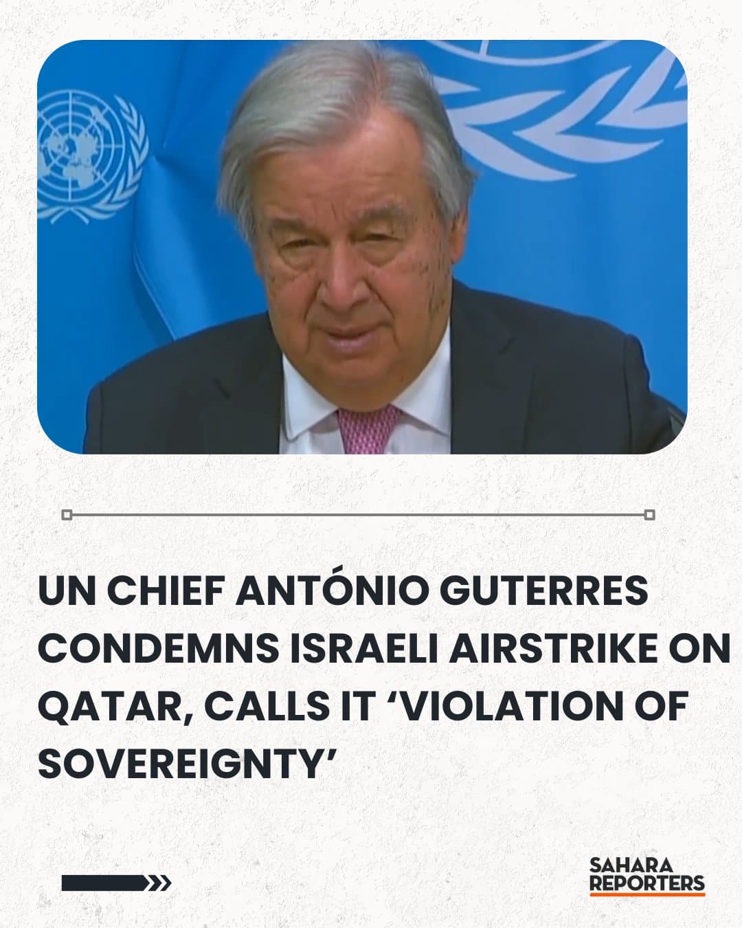 Image for UN Chief Condemns Israeli Strike in Doha as "Flagrant Violation" of Qatari Sovereignty