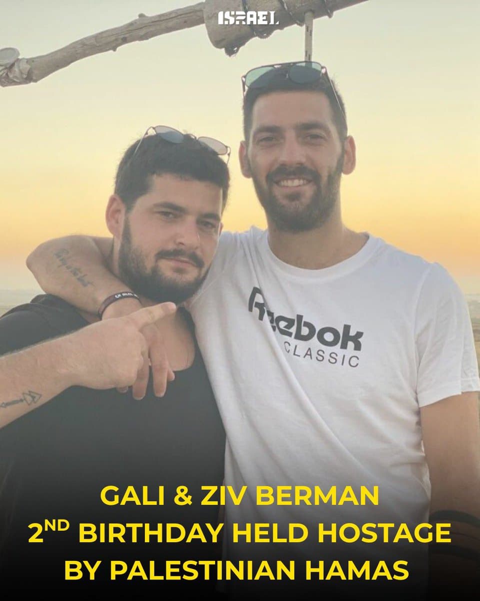 Image for Twin Hostages Gali and Ziv Berman Mark Second Birthday in Gaza Captivity