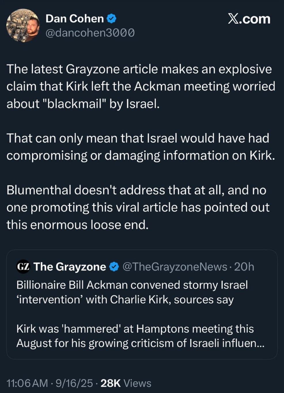 Image for Journalist Dan Cohen Reportedly "Calling Out" The Grayzone Article, Sparking Online Discussion
