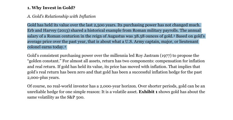 Image for Gold's Enduring Value: A Millennia-Spanning Constant in Purchasing Power