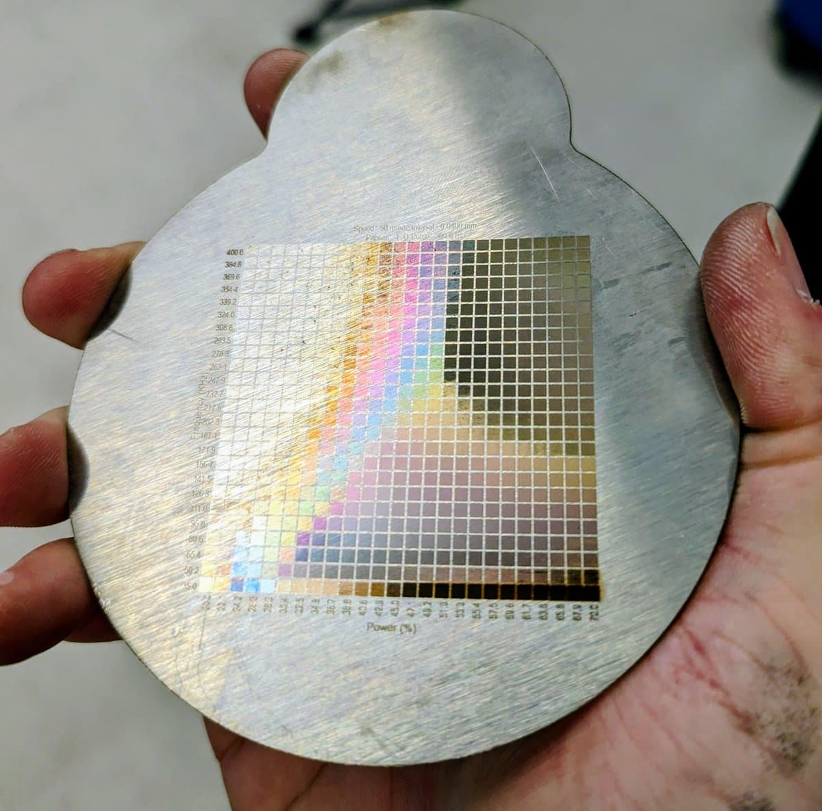 Image for Controlled Oxidation Color Fiber Marking Utilized for Andrew McCalip's DoomScroller Units