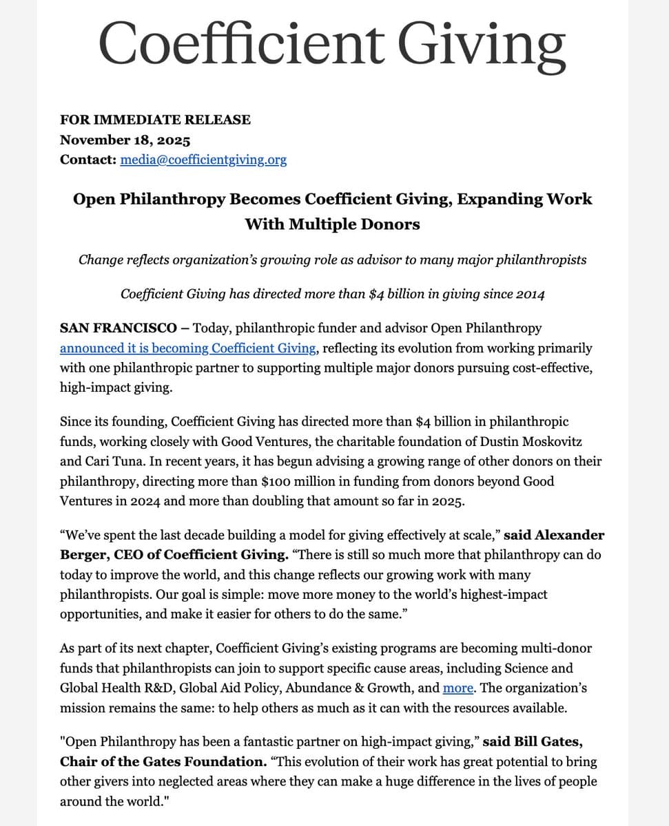 Image for Alexander Berger Details Four Key Lessons from First Decade of Philanthropic Impact