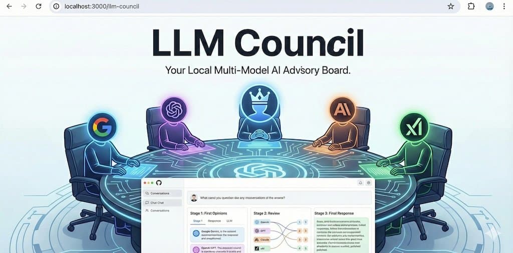 Image for Karpathy Unveils "LLM Council" Project for Multi-Model AI Consensus