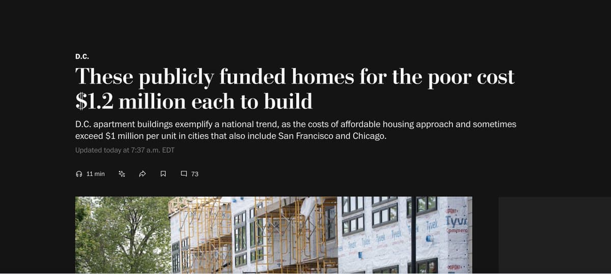 Image for $1200 Per Square Foot: Unpacking the Complex Costs of U.S. Affordable Housing