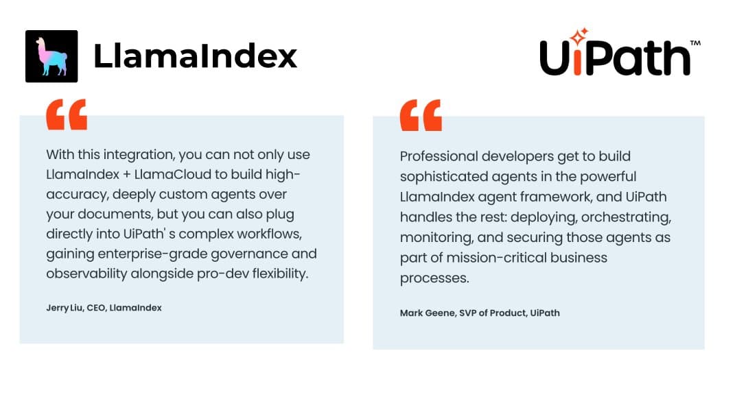 Image for UiPath and LlamaIndex Announce Extensive Integration for Enterprise Agentic Automation