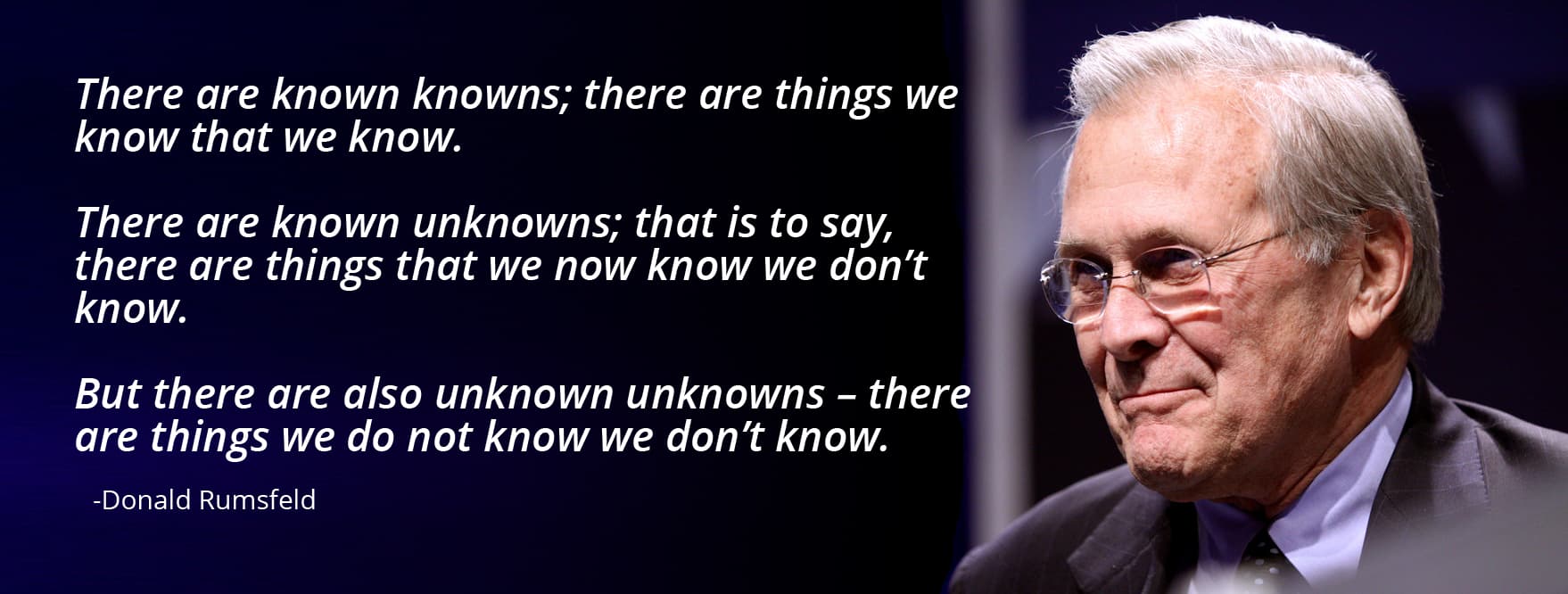 Image for Expanding the Framework of Knowledge: Psychoanalysis Adds "Unknown Knowns" to Rumsfeld's Model
