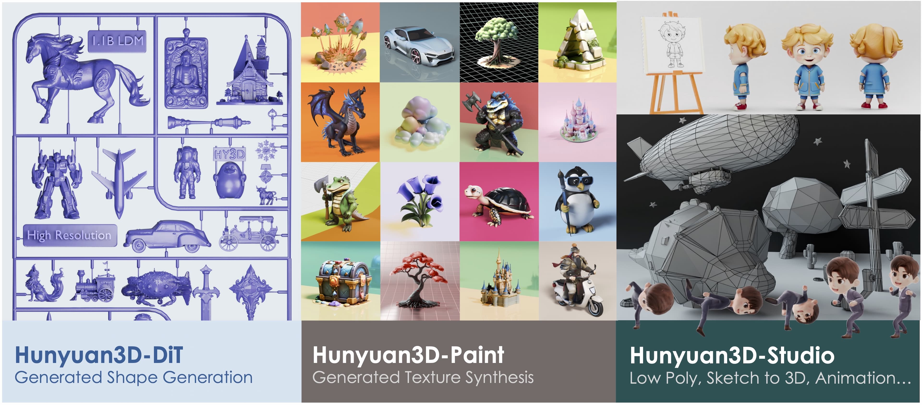 Image for Tencent's Hunyuan3D 2.0 Generates High-Fidelity 3D Models from Single Images