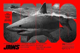 Grzegorz Domaradzki Unveils Striking 'Jaws' 50th Anniversary Poster for Red Bank Exhibition