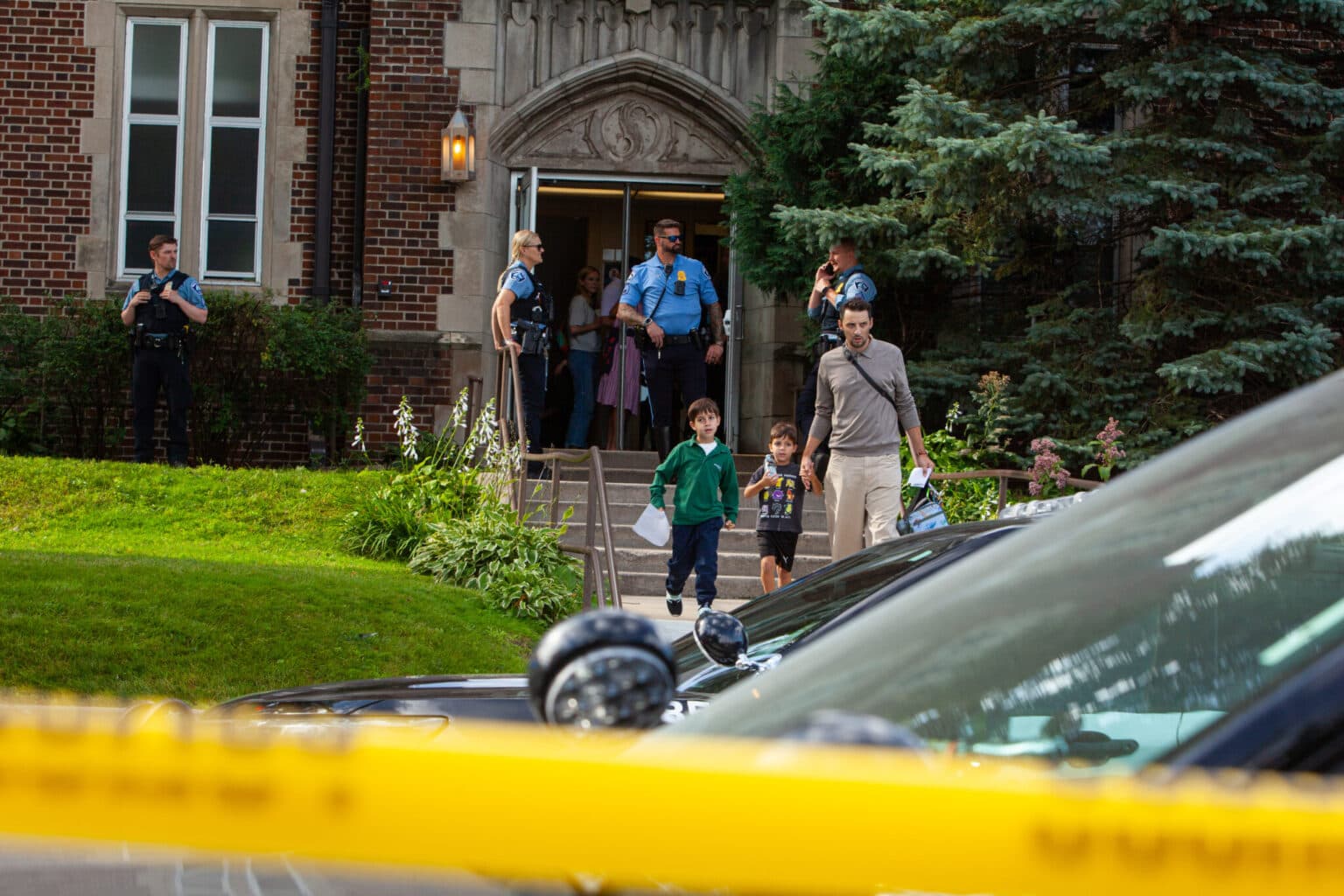 Image for Two Children Killed in Minneapolis School Shooting; Shooter's Weapons Bear Antisemitic and Extremist Messages