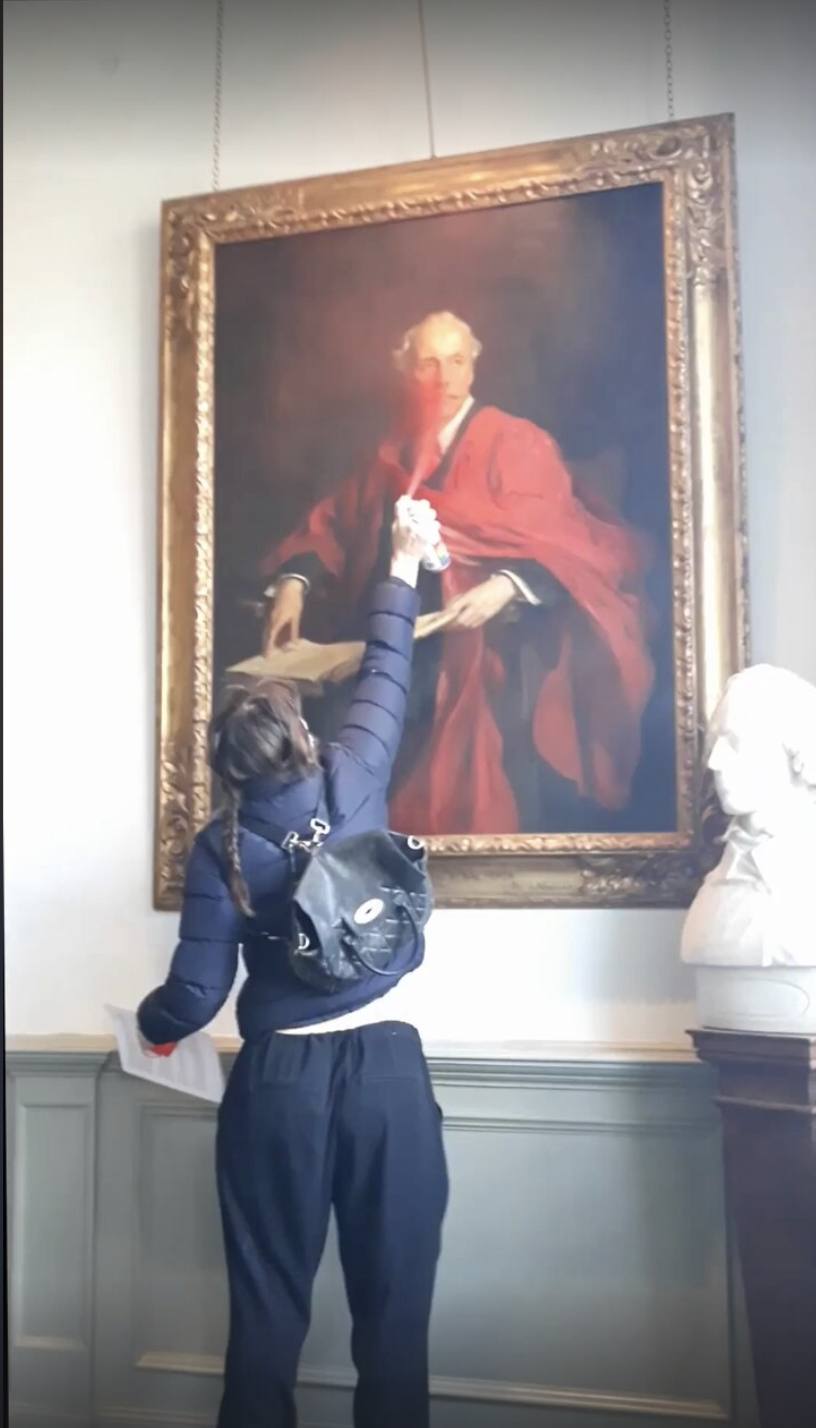 Image for Police Drop Case Against Palestine Action Activist in Lord Balfour Portrait Vandalism