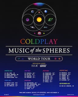 Coldplay's 'Moon Music' Tracks 'feelslikeimfallinginlove' and 'We Pray' Spark Fan Enthusiasm on North American Tour