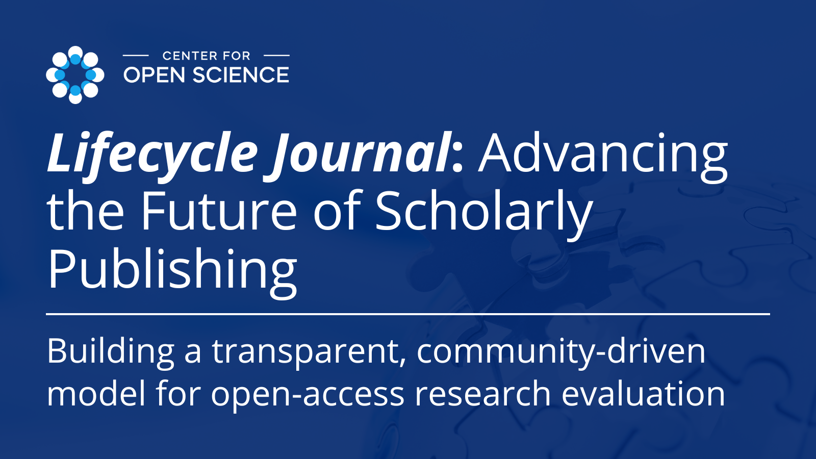 Image for Lifecycle Journal Set to Transform Scholarly Communication with Transparent, Community-Led Model