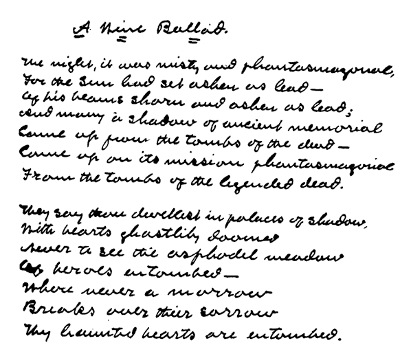 At Least Four Edgar Allan Poe Poems Remained Unpublished or Saw Posthumous Release