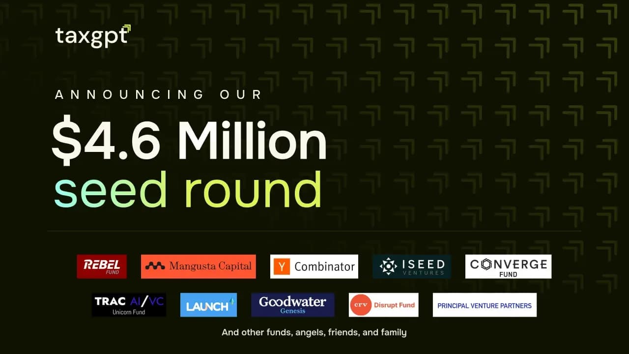 Image for TaxGPT Secures $4.6 Million in Funding to Advance AI Co-Pilot for Tax Professionals