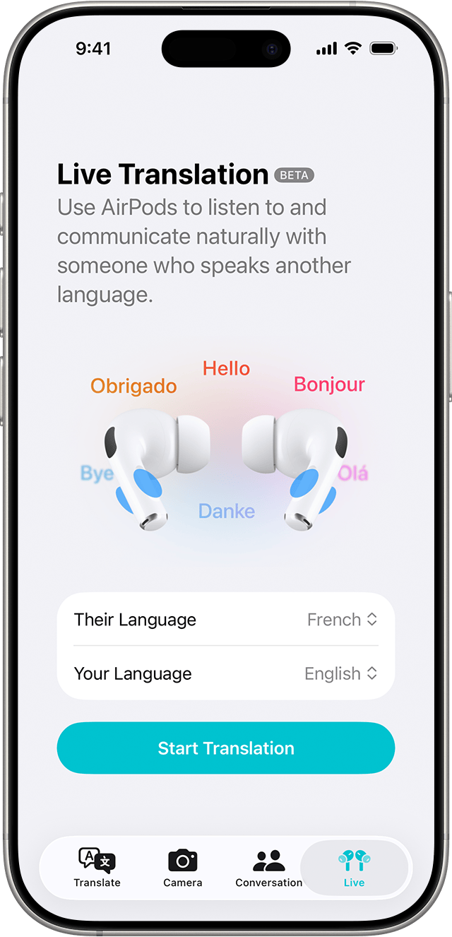 Image for iOS 26 and AirPods Bring Live Audio Translation to Televised Content