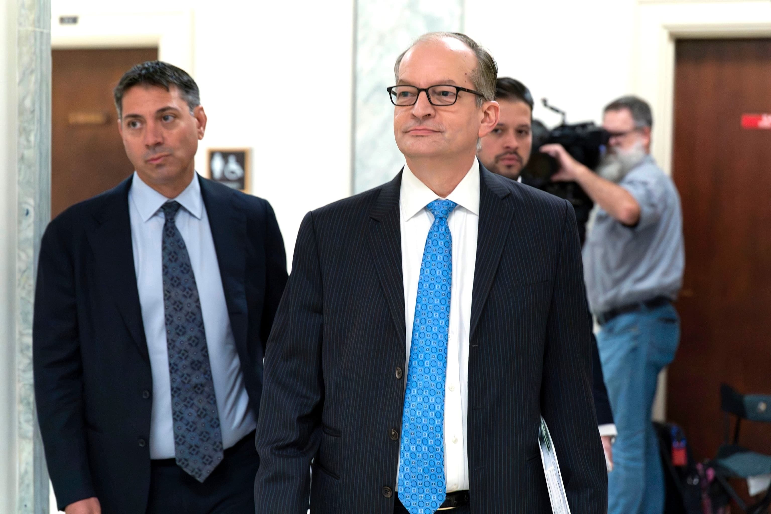 Image for Acosta Remains 'Defiant' in Six-Hour Congressional Testimony on Epstein Plea Deal