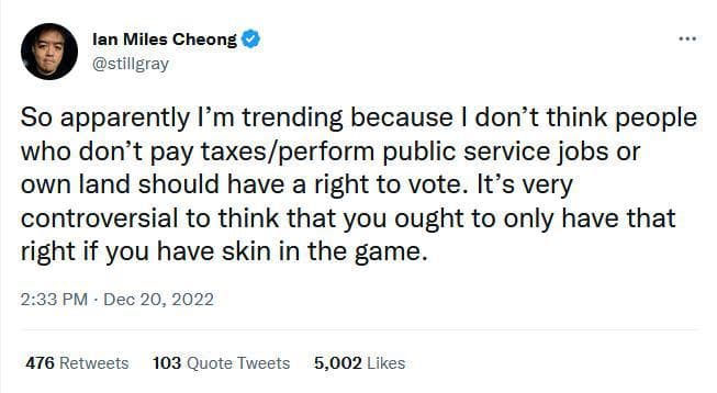 Image for Ian Miles Cheong's Tweet Ignites Debate on Wealth Disparity and Public Funds