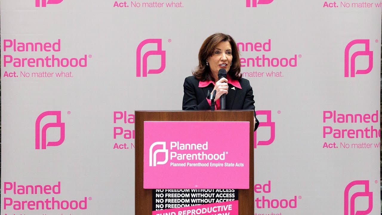 Image for Hochul Accuses Trump of 'Attacking' Reproductive Rights, Citing Threat to Women's Healthcare