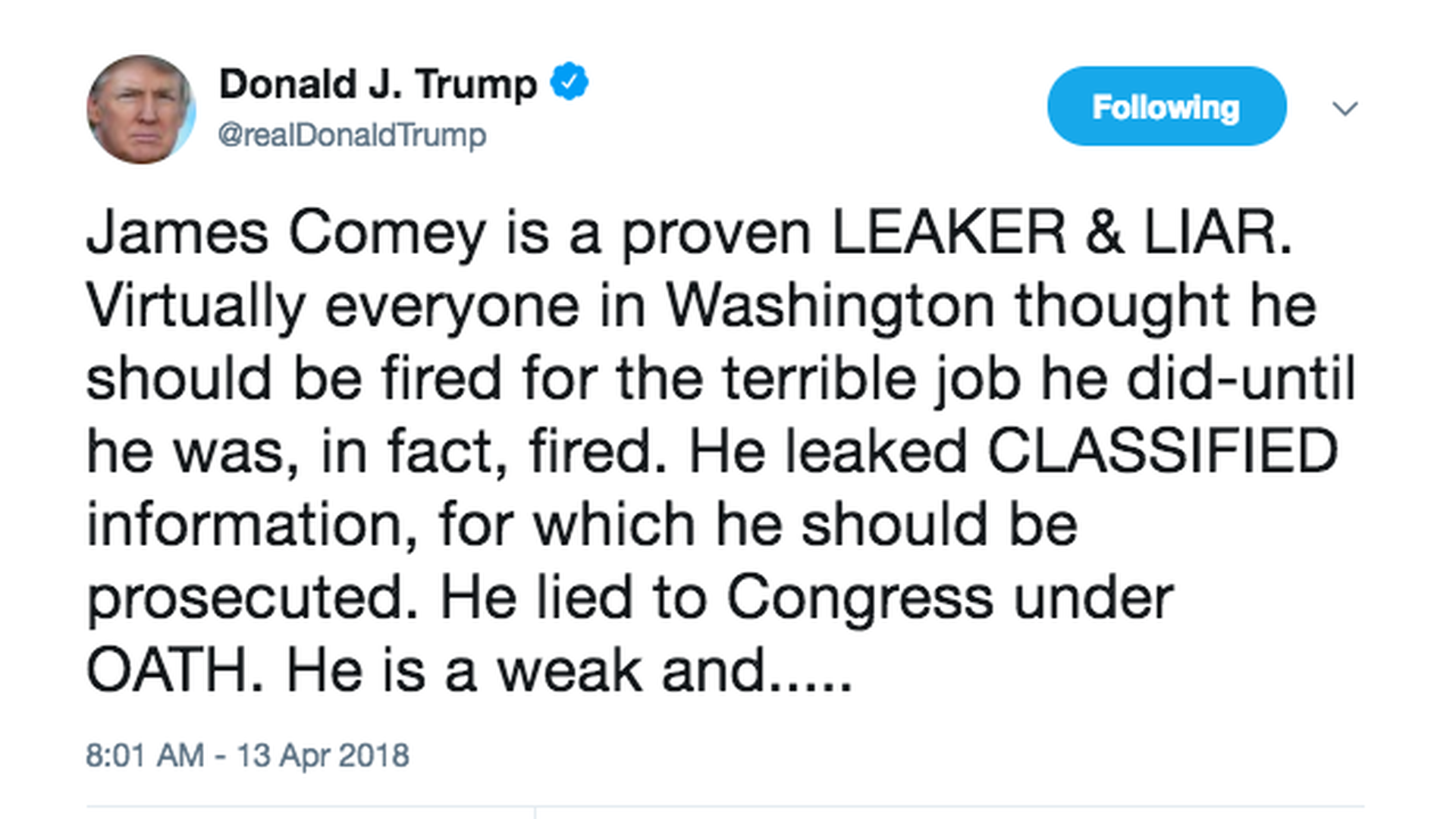 Image for Declassified Memos Reveal Evidence of Comey-Authorized Classified Leak Prior to 2016 Election, No Charges Filed