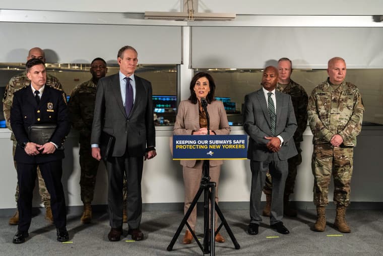 Image for New York Governor Hochul Deploys 1,000 National Guard Troops to NYC Subways Amid Crime Concerns
