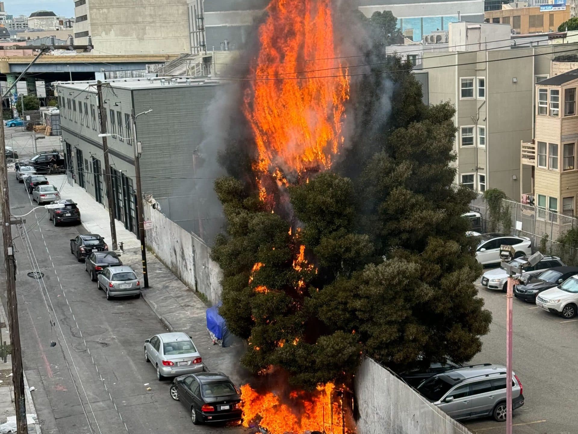 Image for San Francisco's 14th Street Fire Rekindles Debate Over Homelessness and City Policy