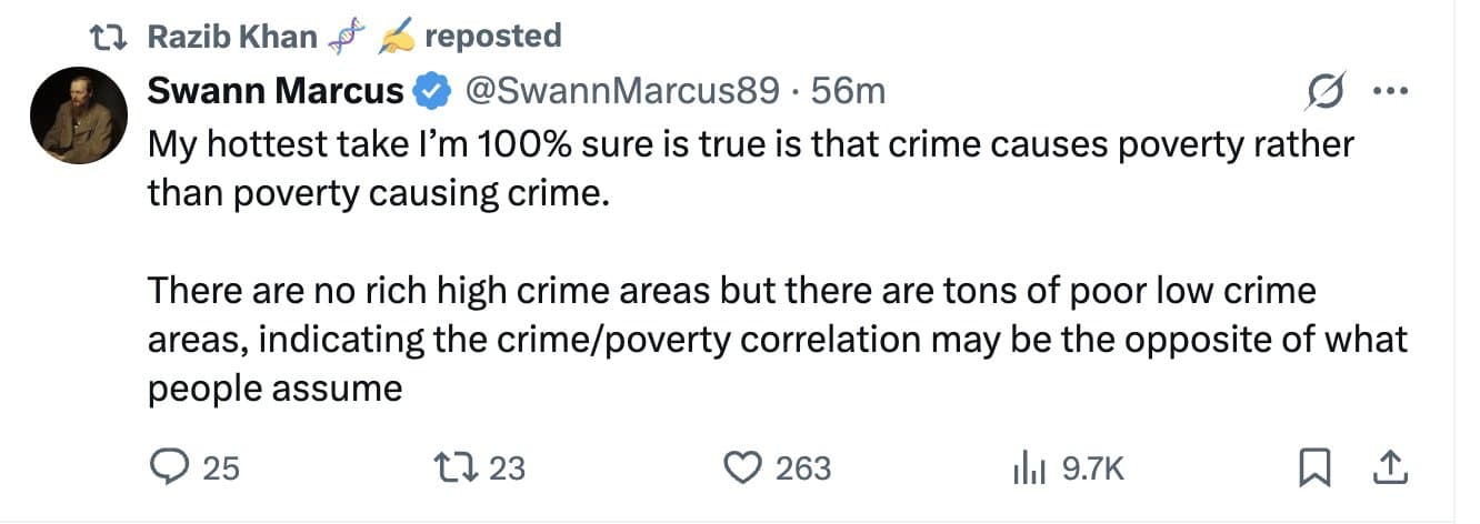 Image for Social Commentator Rob Henderson Declares 'Everyone is Guilty' in Provocative Tweet on Crime and Class