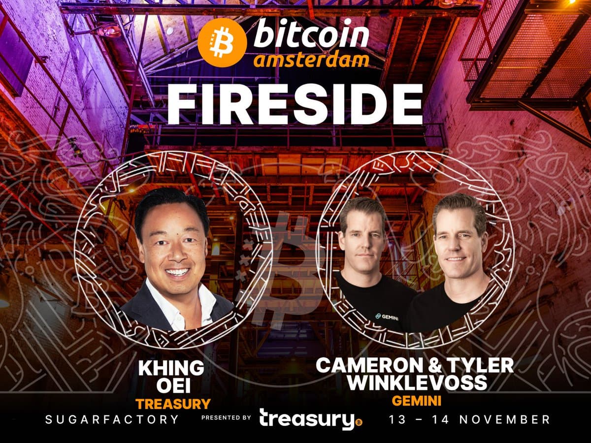 Image for Winklevoss Twins and Treasury CEO to Lead Key Discussion at Bitcoin Amsterdam