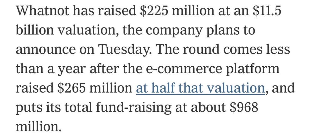 Image for Whatnot Achieves $11.5 Billion Valuation, Securing Decacorn Status