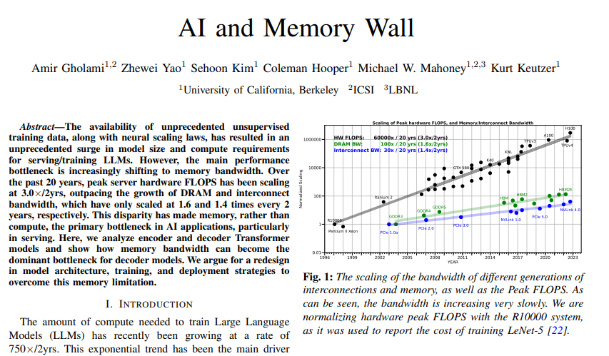 Image for Memory Bandwidth Becomes Critical Bottleneck for Generative AI Growth