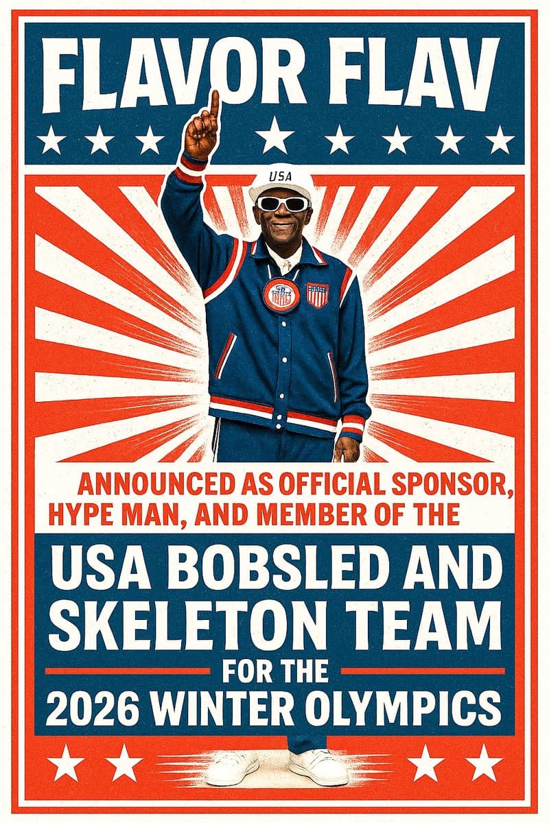 Image for Flavor Flav Named Official Hype Man and Sponsor for USA Bobsled and Skeleton, Hits 66 MPH on Skeleton Sled